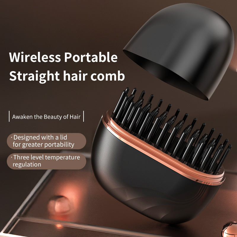 فرشاة فرد الشعر المحمولة للسفر والحقيبة
The Handy Cordless Mini Hair Straightening Comb